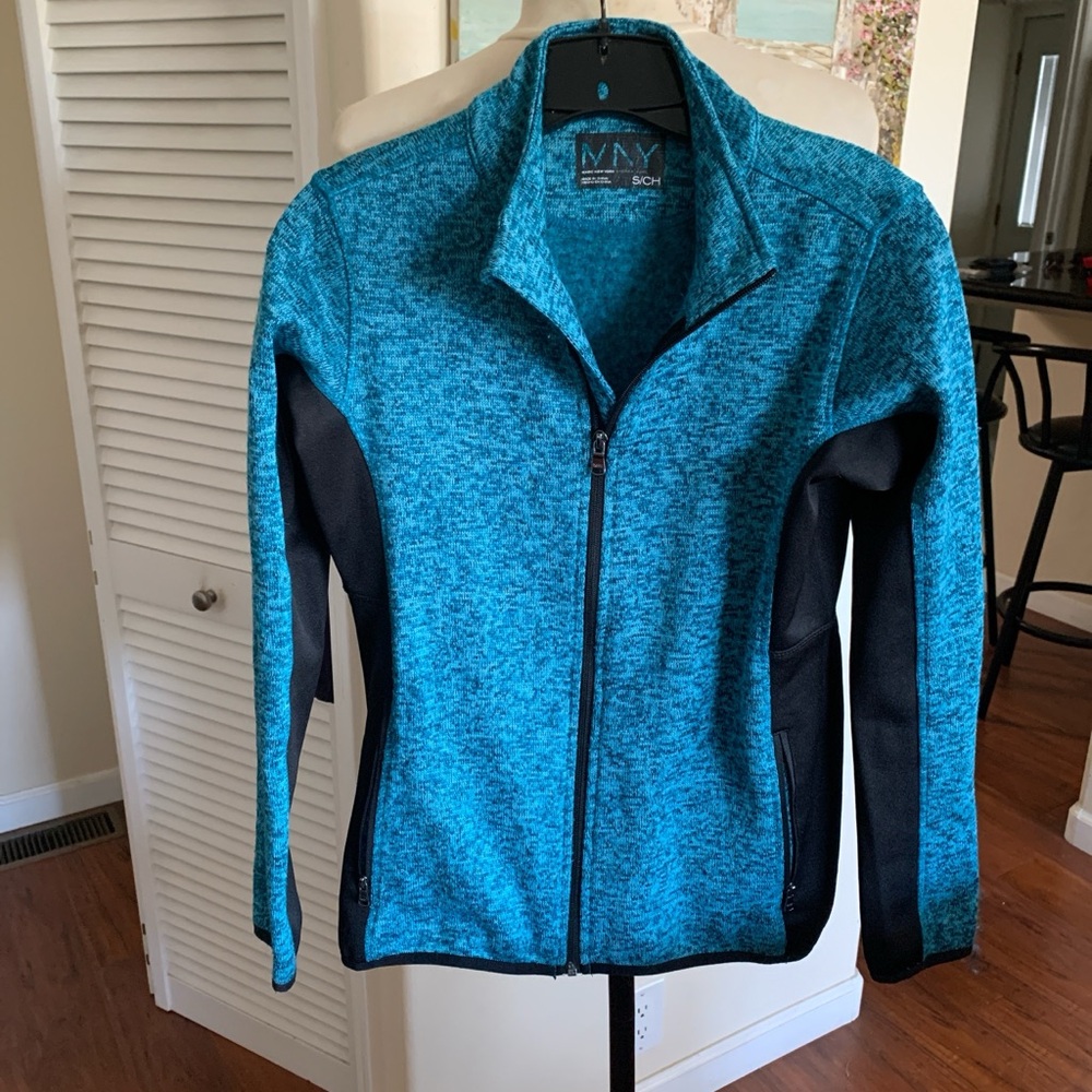 Women's Marc New York Teal  Blue and Black activewear Jacket